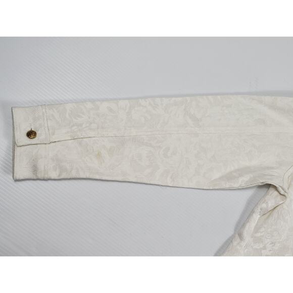 Vintage Christine‎ Alexander Swarovski Crystal Floral Jacket White Womens Medium - Picture 8 of 12